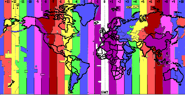 IMAGE: Map of Earth's Timezones